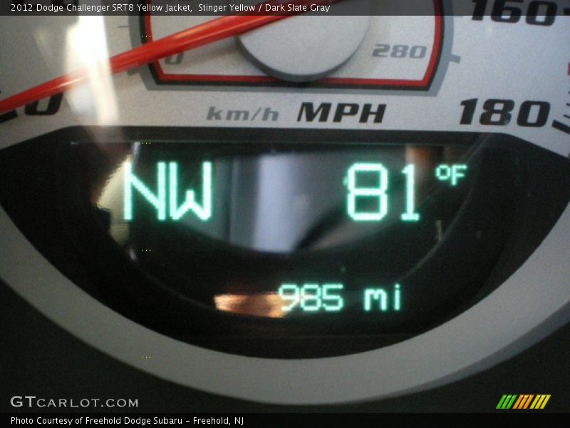 Stinger Yellow / Dark Slate Gray 2012 Dodge Challenger SRT8 Yellow Jacket