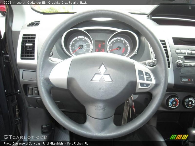Graphite Gray Pearl / Black 2008 Mitsubishi Outlander ES