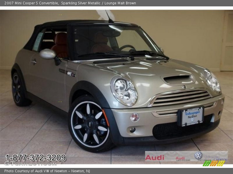 Sparkling Silver Metallic / Lounge Malt Brown 2007 Mini Cooper S Convertible
