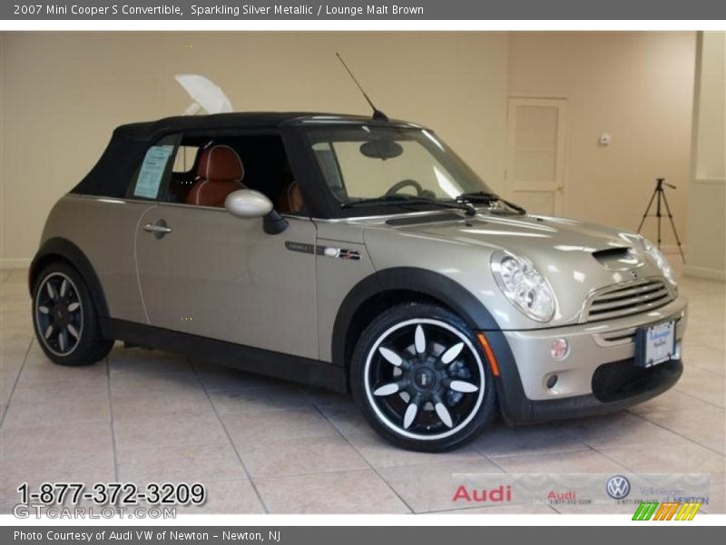 Sparkling Silver Metallic / Lounge Malt Brown 2007 Mini Cooper S Convertible