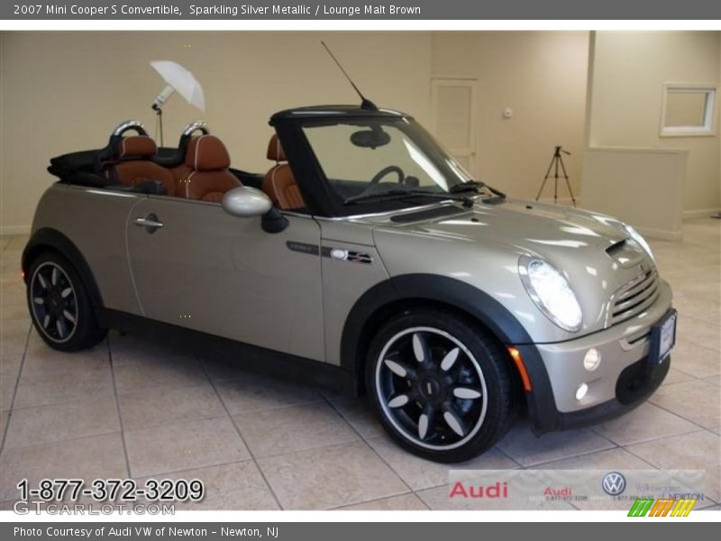 Sparkling Silver Metallic / Lounge Malt Brown 2007 Mini Cooper S Convertible