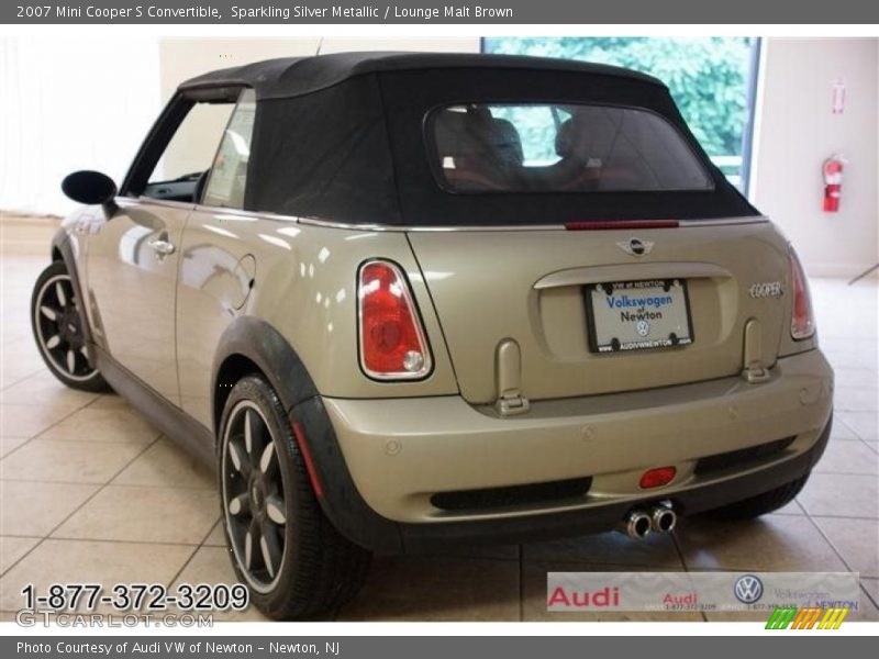 Sparkling Silver Metallic / Lounge Malt Brown 2007 Mini Cooper S Convertible