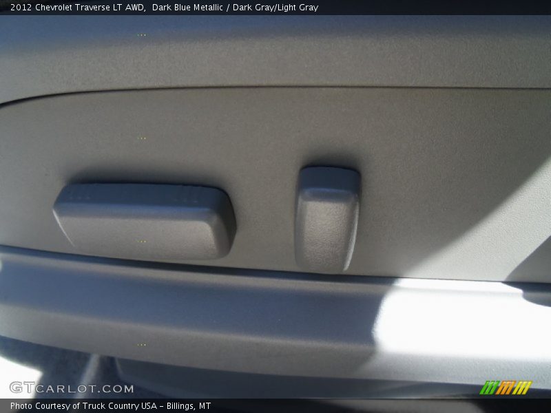 Dark Blue Metallic / Dark Gray/Light Gray 2012 Chevrolet Traverse LT AWD