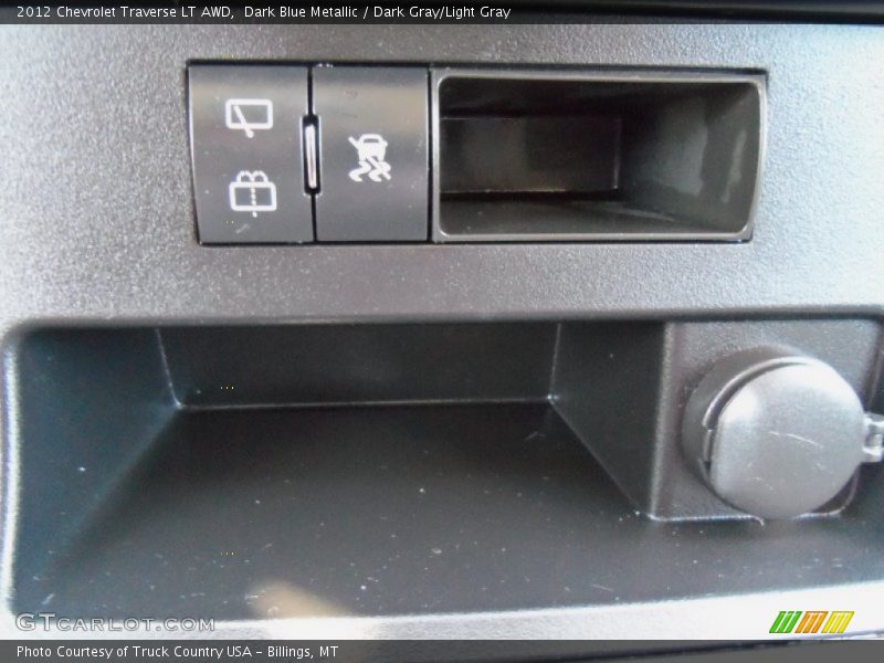 Dark Blue Metallic / Dark Gray/Light Gray 2012 Chevrolet Traverse LT AWD