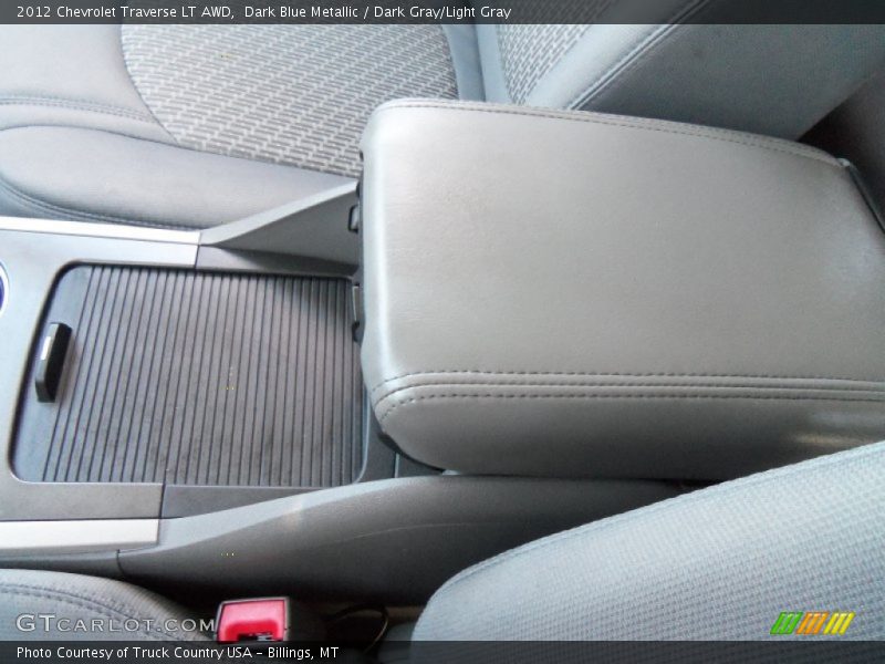 Dark Blue Metallic / Dark Gray/Light Gray 2012 Chevrolet Traverse LT AWD