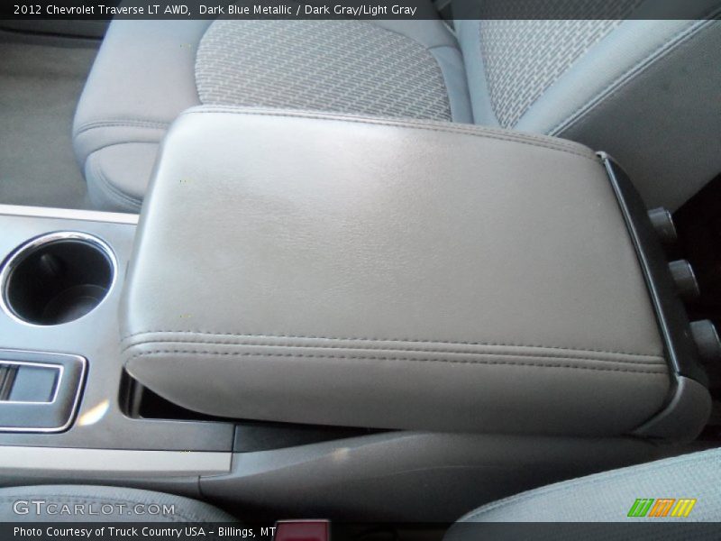 Dark Blue Metallic / Dark Gray/Light Gray 2012 Chevrolet Traverse LT AWD