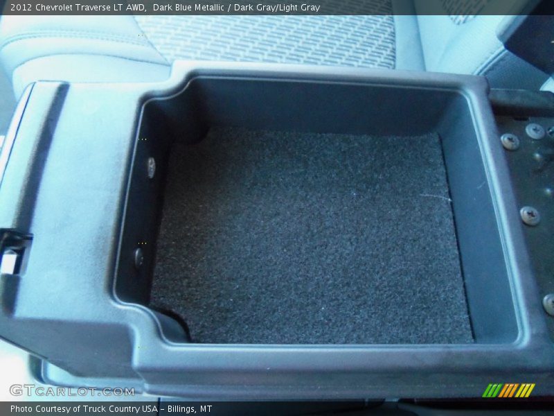 Dark Blue Metallic / Dark Gray/Light Gray 2012 Chevrolet Traverse LT AWD