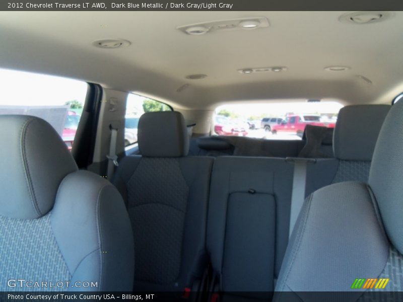 Dark Blue Metallic / Dark Gray/Light Gray 2012 Chevrolet Traverse LT AWD