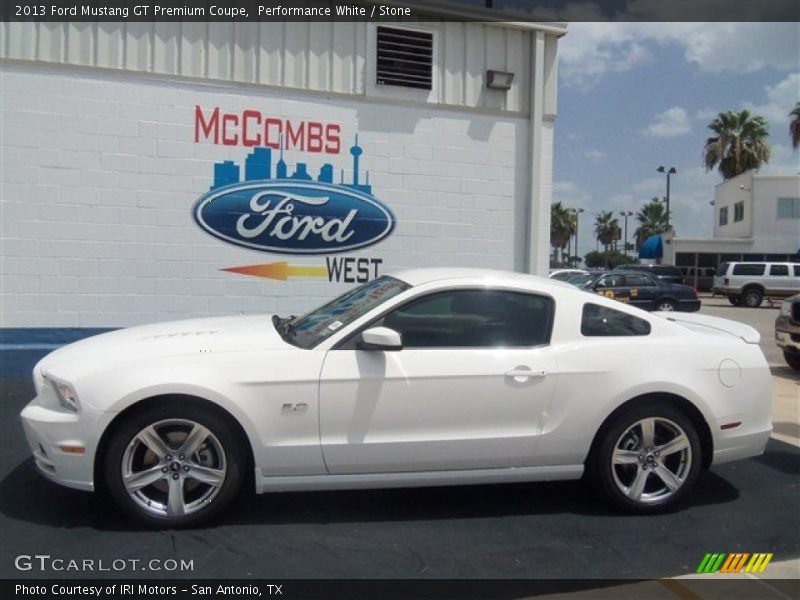 Performance White / Stone 2013 Ford Mustang GT Premium Coupe