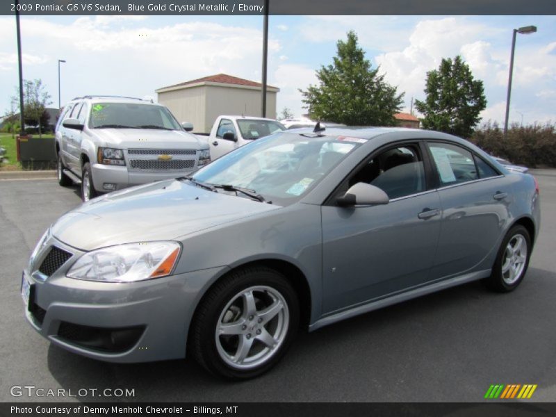 Blue Gold Crystal Metallic / Ebony 2009 Pontiac G6 V6 Sedan