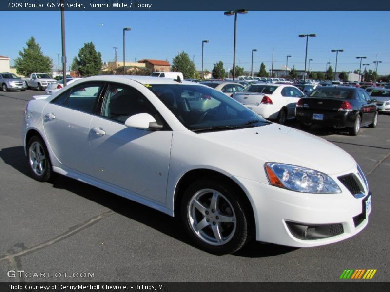 Summit White / Ebony 2009 Pontiac G6 V6 Sedan