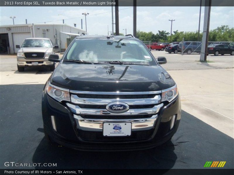 Tuxedo Black Metallic / Medium Light Stone 2013 Ford Edge SEL