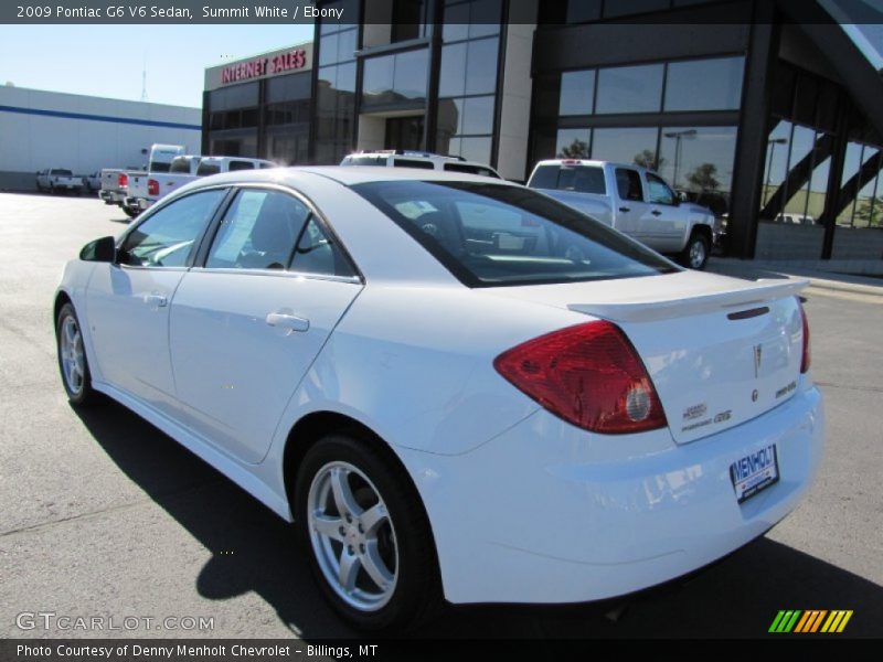 Summit White / Ebony 2009 Pontiac G6 V6 Sedan