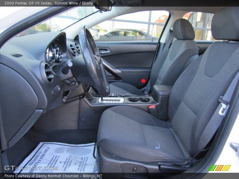 Summit White / Ebony 2009 Pontiac G6 V6 Sedan