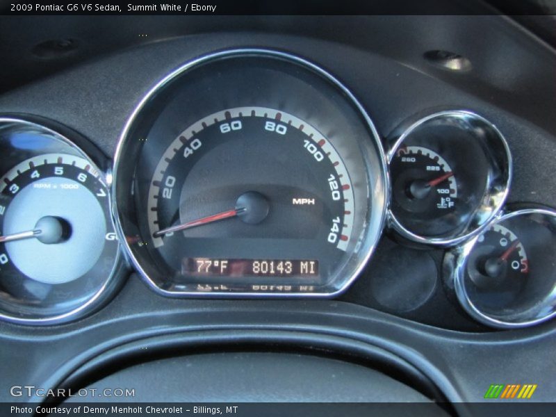 Summit White / Ebony 2009 Pontiac G6 V6 Sedan