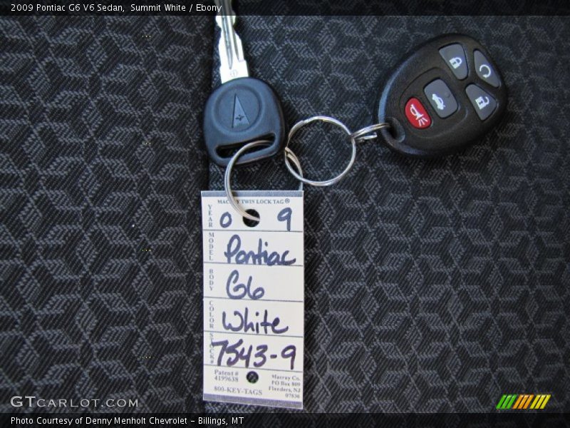 Summit White / Ebony 2009 Pontiac G6 V6 Sedan