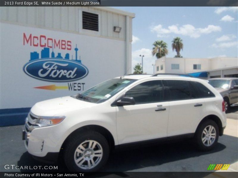 White Suede / Medium Light Stone 2013 Ford Edge SE