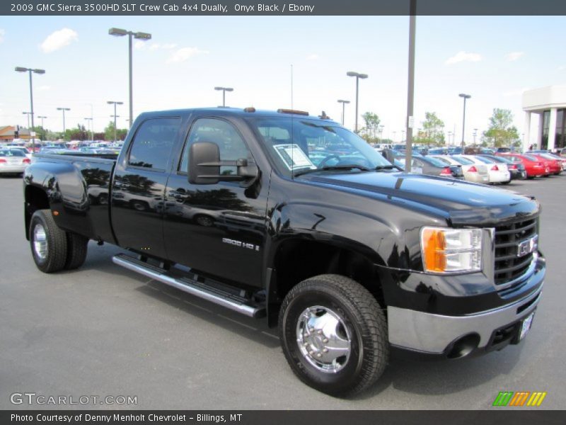Front 3/4 View of 2009 Sierra 3500HD SLT Crew Cab 4x4 Dually