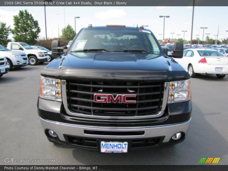 Onyx Black / Ebony 2009 GMC Sierra 3500HD SLT Crew Cab 4x4 Dually