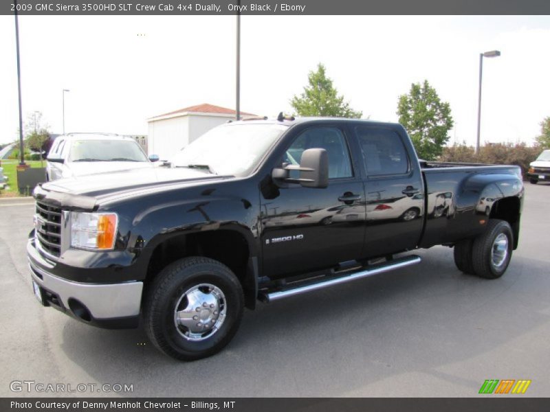 Onyx Black / Ebony 2009 GMC Sierra 3500HD SLT Crew Cab 4x4 Dually