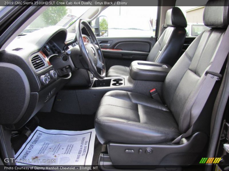 Front Seat of 2009 Sierra 3500HD SLT Crew Cab 4x4 Dually