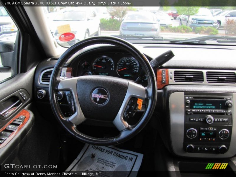 Onyx Black / Ebony 2009 GMC Sierra 3500HD SLT Crew Cab 4x4 Dually