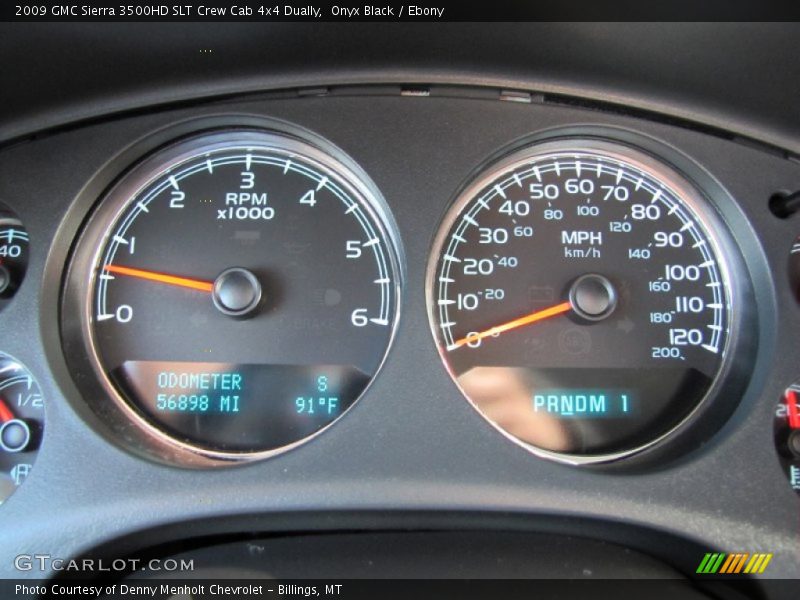 Onyx Black / Ebony 2009 GMC Sierra 3500HD SLT Crew Cab 4x4 Dually