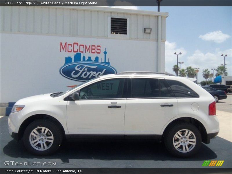 White Suede / Medium Light Stone 2013 Ford Edge SE