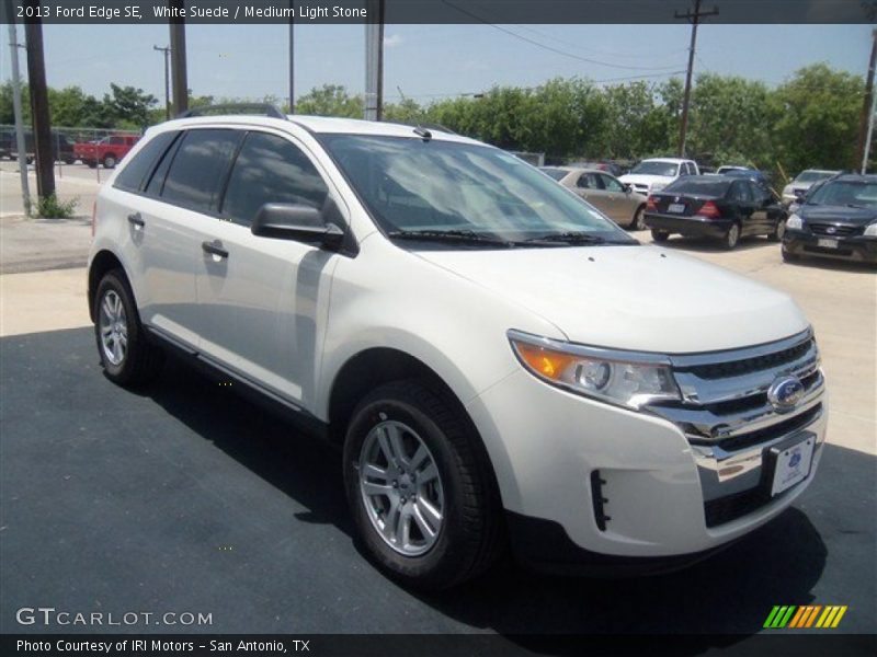 White Suede / Medium Light Stone 2013 Ford Edge SE