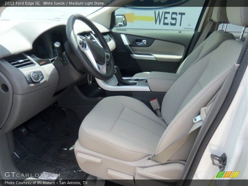 White Suede / Medium Light Stone 2013 Ford Edge SE