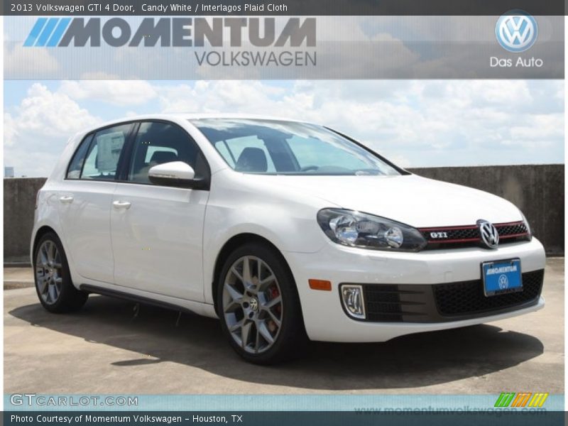 Candy White / Interlagos Plaid Cloth 2013 Volkswagen GTI 4 Door