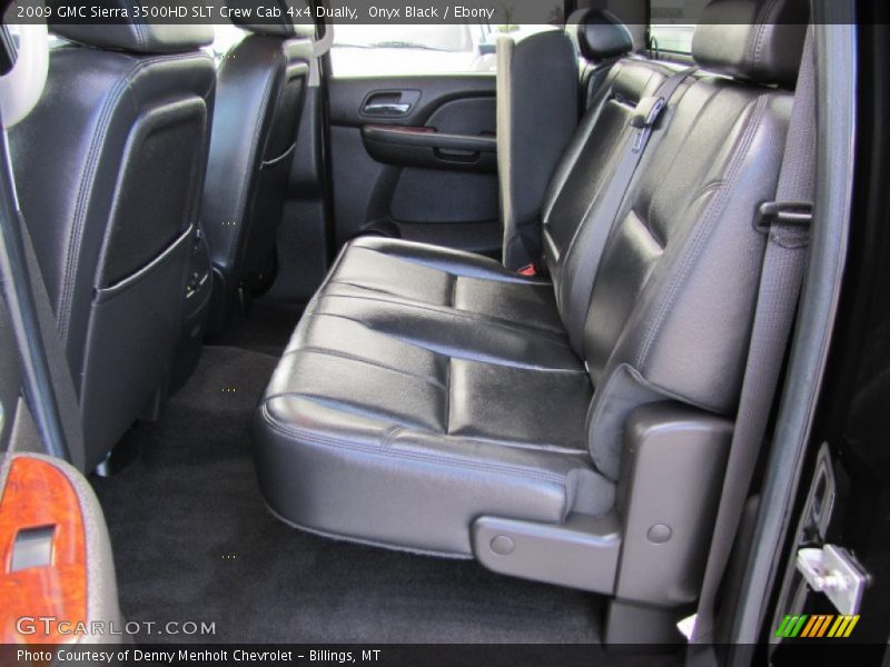 Rear Seat of 2009 Sierra 3500HD SLT Crew Cab 4x4 Dually