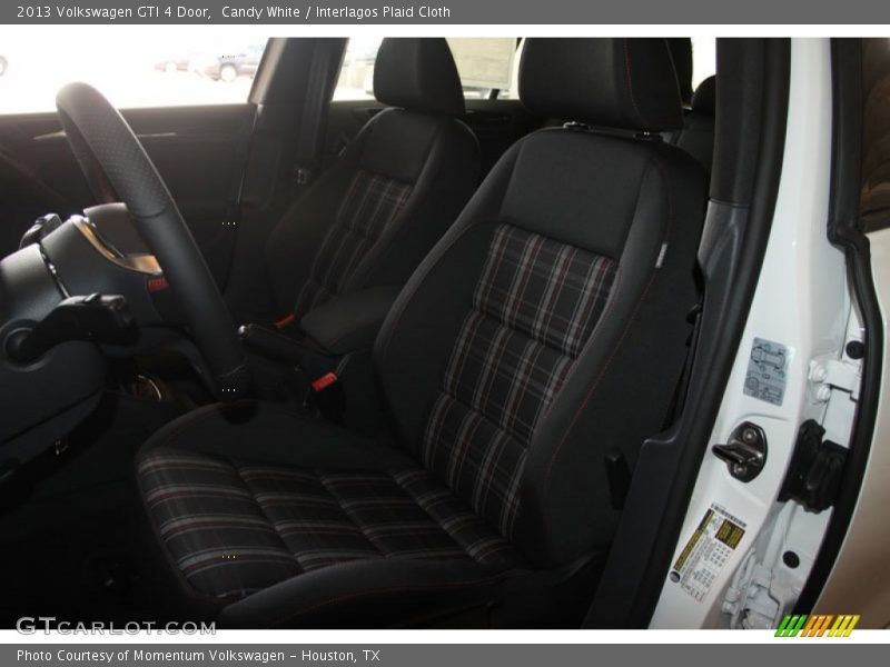 Candy White / Interlagos Plaid Cloth 2013 Volkswagen GTI 4 Door