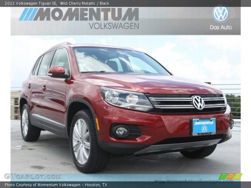 Wild Cherry Metallic / Black 2013 Volkswagen Tiguan SE