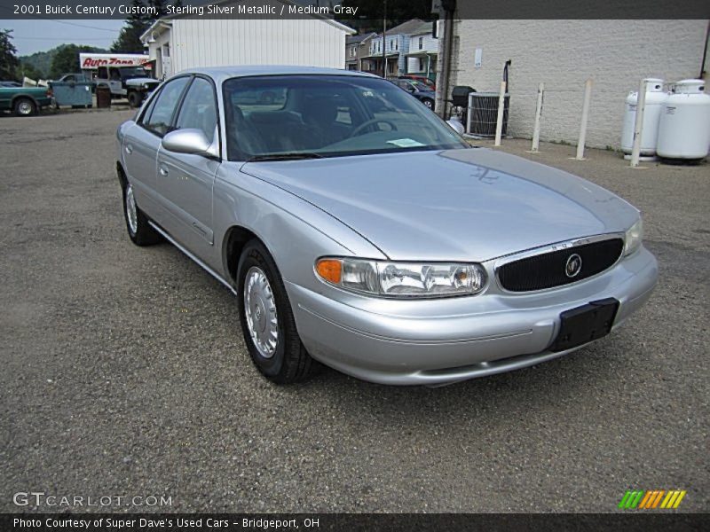 Sterling Silver Metallic / Medium Gray 2001 Buick Century Custom