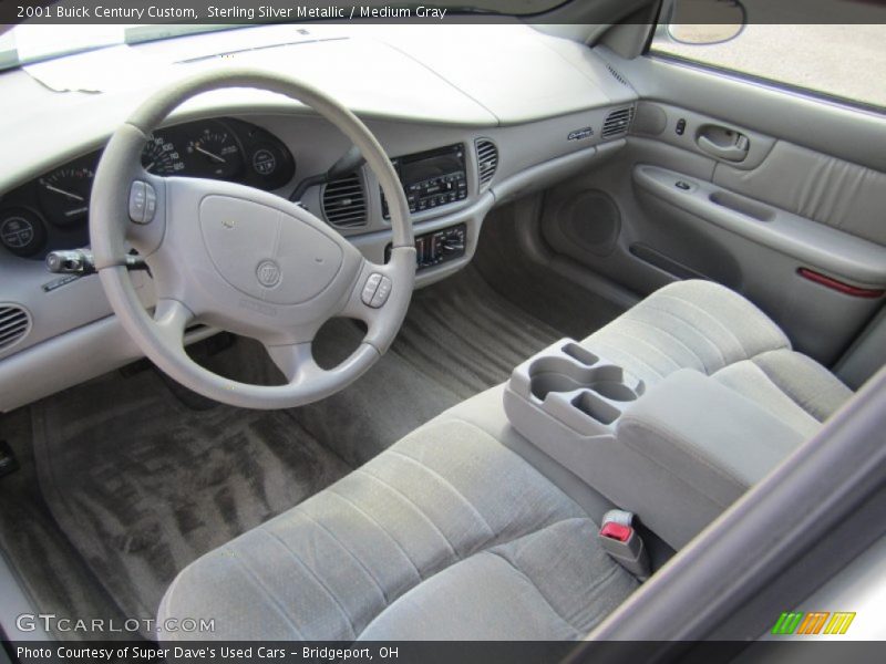 Sterling Silver Metallic / Medium Gray 2001 Buick Century Custom