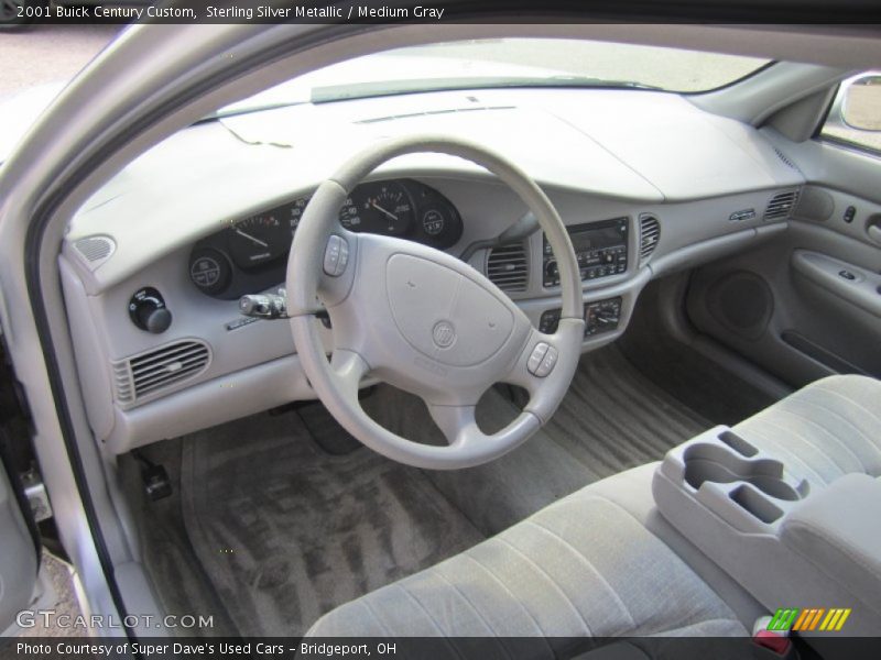 Sterling Silver Metallic / Medium Gray 2001 Buick Century Custom