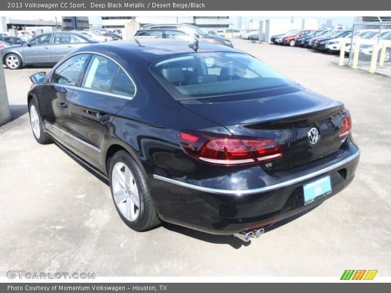 Deep Black Metallic / Desert Beige/Black 2013 Volkswagen CC Sport