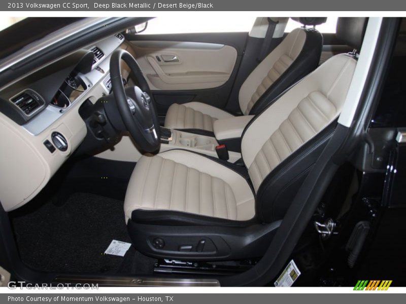 Deep Black Metallic / Desert Beige/Black 2013 Volkswagen CC Sport