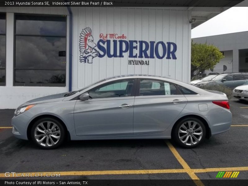Iridescent Silver Blue Pearl / Black 2013 Hyundai Sonata SE