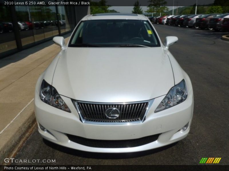 Glacier Frost Mica / Black 2010 Lexus IS 250 AWD