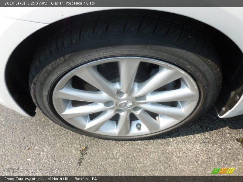 Glacier Frost Mica / Black 2010 Lexus IS 250 AWD