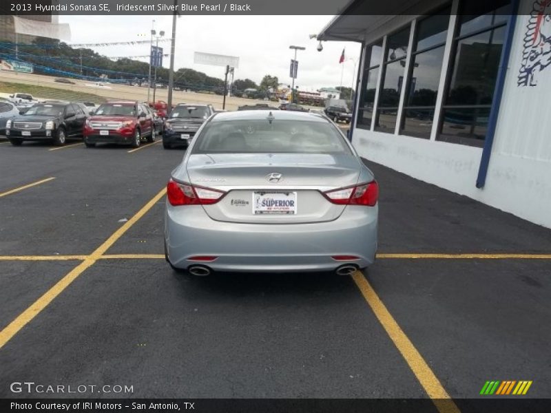 Iridescent Silver Blue Pearl / Black 2013 Hyundai Sonata SE