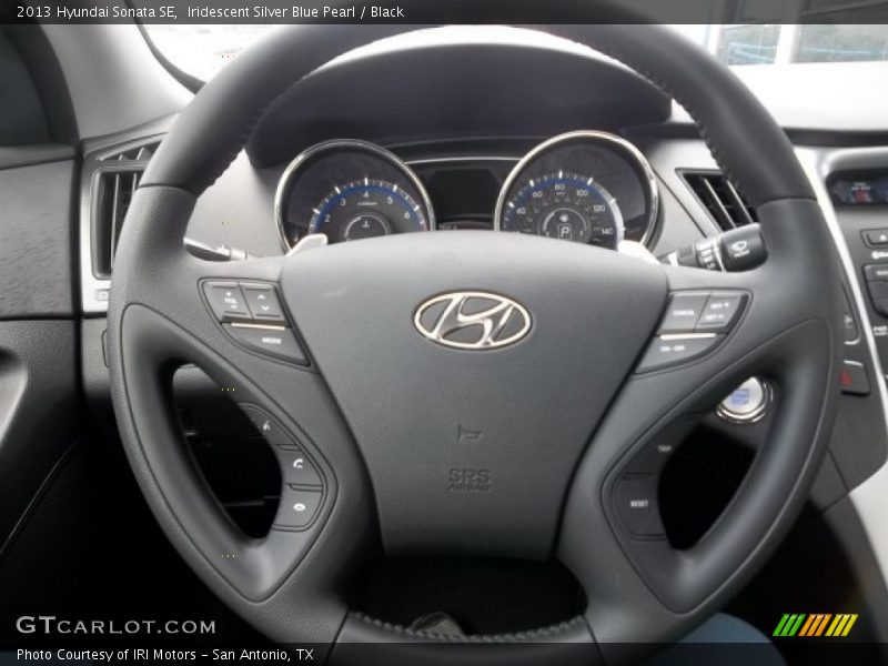 Iridescent Silver Blue Pearl / Black 2013 Hyundai Sonata SE