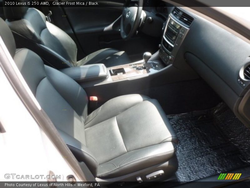 Glacier Frost Mica / Black 2010 Lexus IS 250 AWD