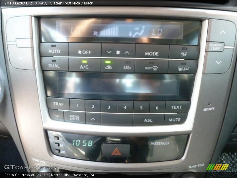 Glacier Frost Mica / Black 2010 Lexus IS 250 AWD