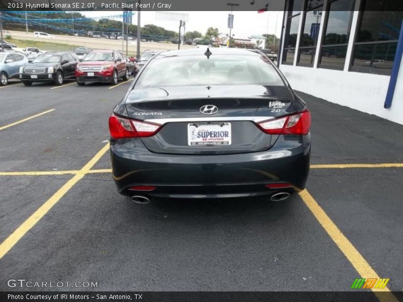Pacific Blue Pearl / Gray 2013 Hyundai Sonata SE 2.0T