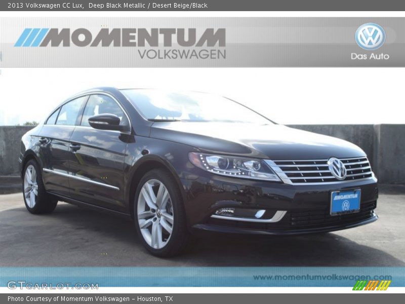 Deep Black Metallic / Desert Beige/Black 2013 Volkswagen CC Lux