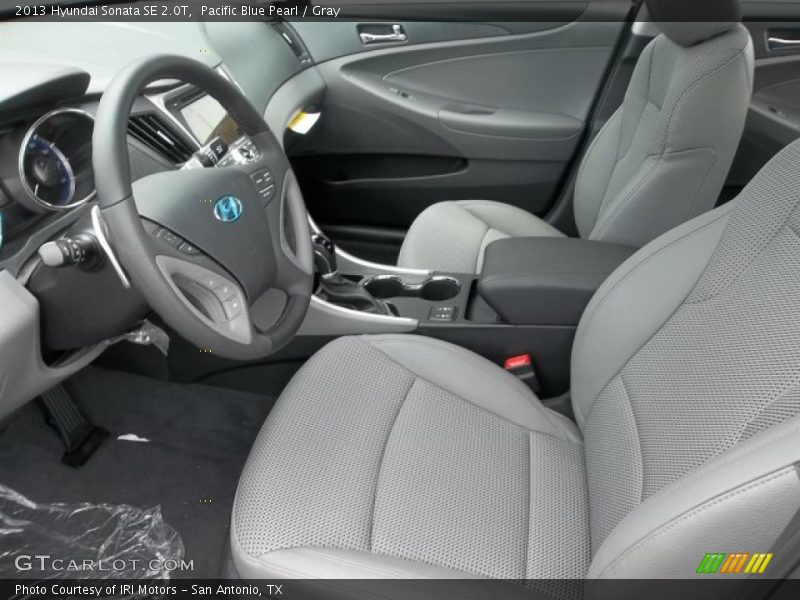 Pacific Blue Pearl / Gray 2013 Hyundai Sonata SE 2.0T
