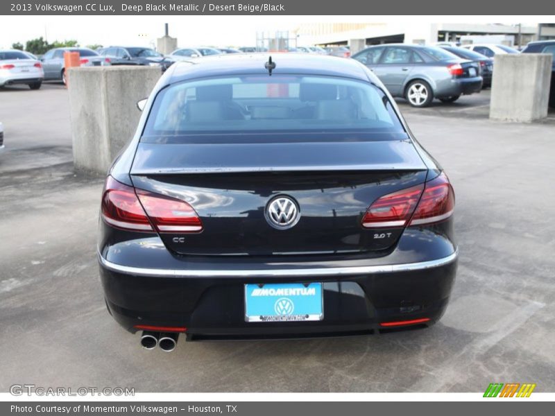 Deep Black Metallic / Desert Beige/Black 2013 Volkswagen CC Lux
